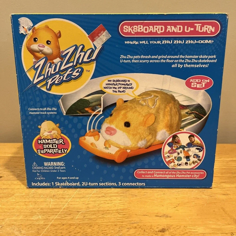 ZhuZhu Pets Sk8Board And U-Turn Add-On‎ Set Skateboard 2 U-Turns 3 Connectors